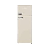 Respekta Retro-Kühlschrank mit Gefrierfach/in creme / 145 x 54 cm / 213 L...