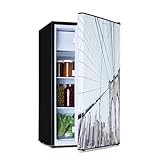 Klarstein CoolArt Kühl-Gefrier-Kombination - Kühlschrank mit 2 Kühl-Ebenen, Design-Front,...